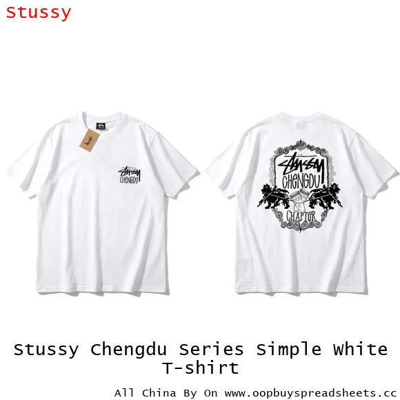 Stussy Chengdu Series Simple White T-shirt