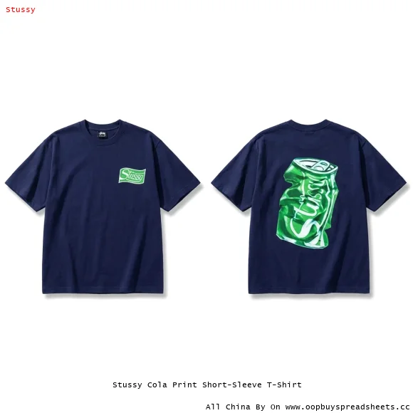 Stussy Cola Print Short-Sleeve T-Shirt