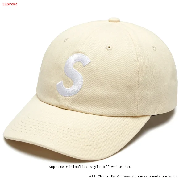 Supreme minimalist style off-white hat