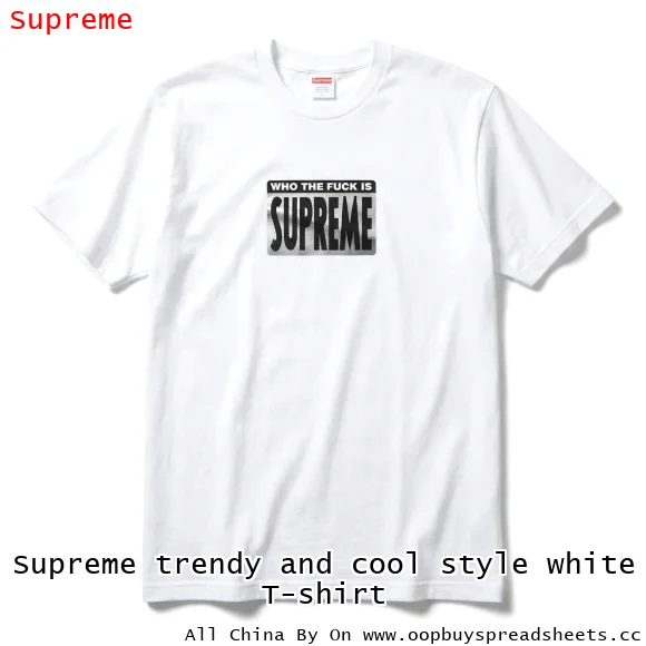 Supreme trendy and cool style white T-shirt