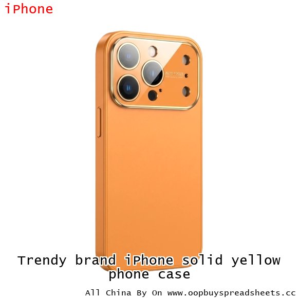 Trendy brand iPhone solid yellow phone case