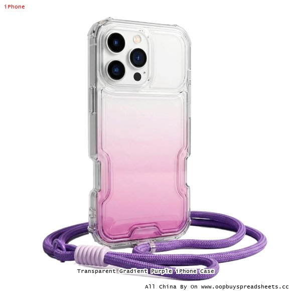 Transparent Gradient Purple iPhone Case