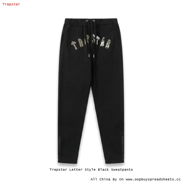 Trapstar Letter Style Black Sweatpants