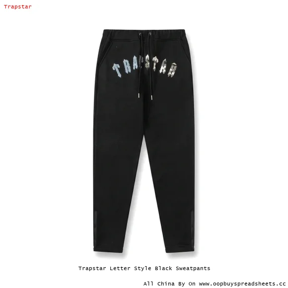 Trapstar Letter Style Black Sweatpants