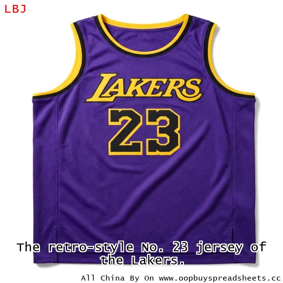 The retro-style No. 23 jersey of the Lakers.