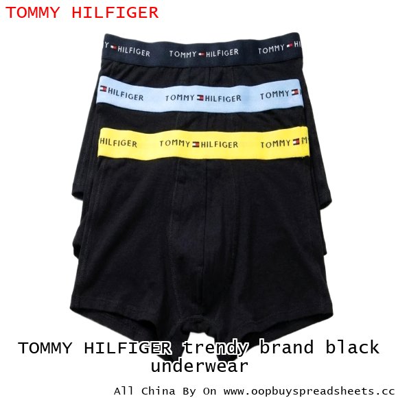 TOMMY HILFIGER trendy brand black underwear