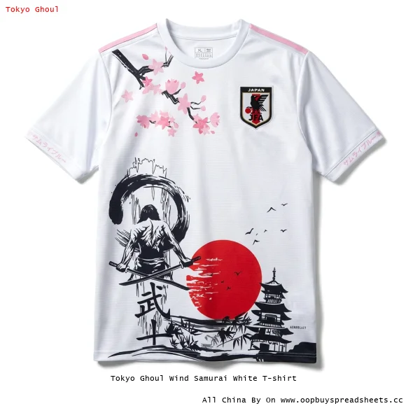 Tokyo Ghoul Wind Samurai White T-shirt