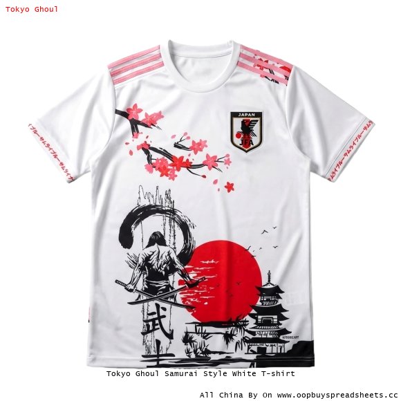 Tokyo Ghoul Samurai Style White T-shirt