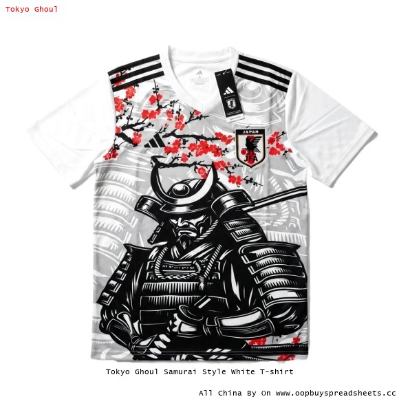 Tokyo Ghoul Samurai Style White T-shirt