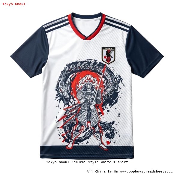 Tokyo Ghoul Samurai Style White T-shirt