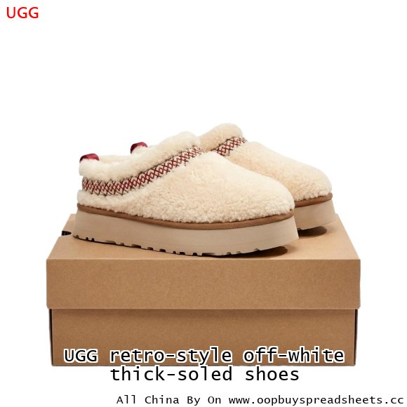 UGG retro-style off-white thick-soled shoes