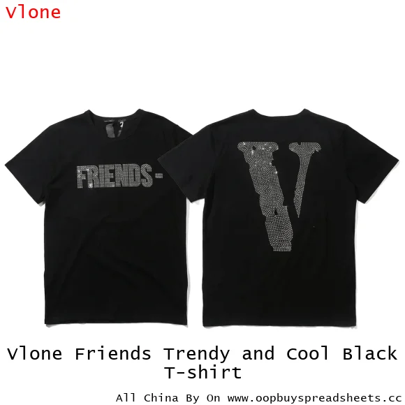 Vlone Friends Trendy and Cool Black T-shirt