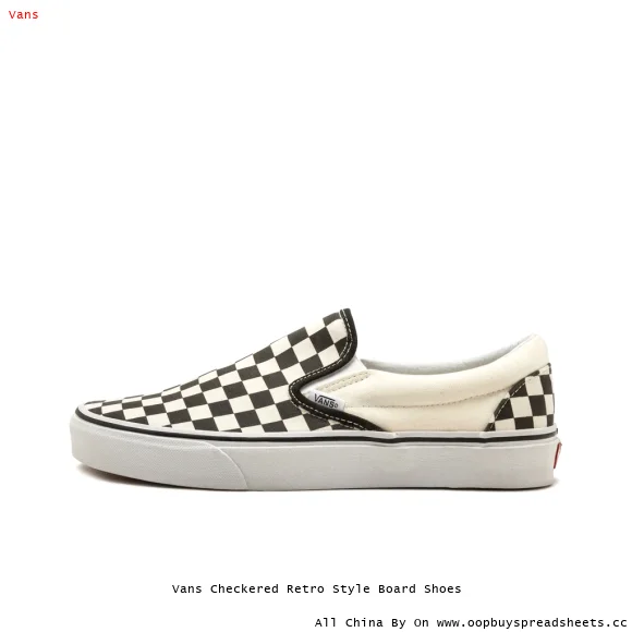 Vans Checkered Retro Style Board Shoes