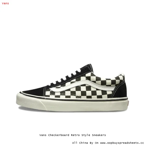 Vans Checkerboard Retro Style Sneakers
