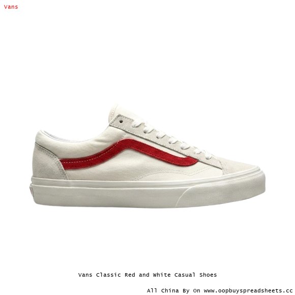Vans Classic Red and White Casual Shoes