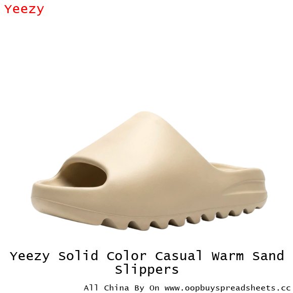 Yeezy Solid Color Casual Warm Sand Slippers