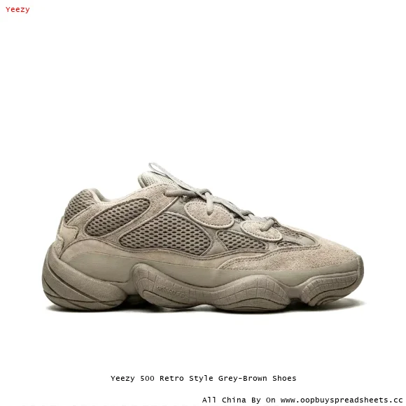 Yeezy 500 Retro Style Grey-Brown Shoes