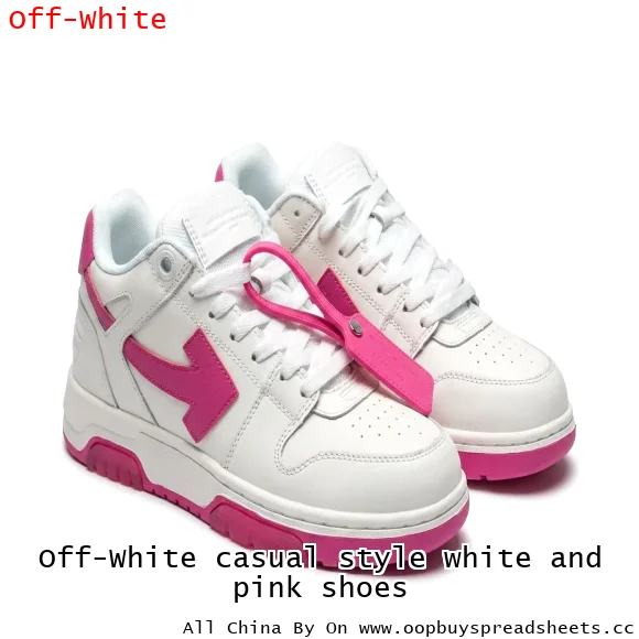 Off-White casual style white and pink shoes