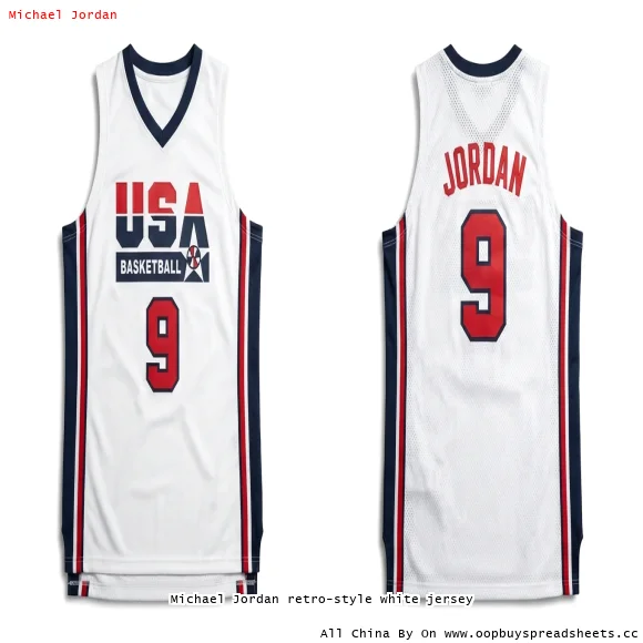 Michael Jordan retro-style white jersey