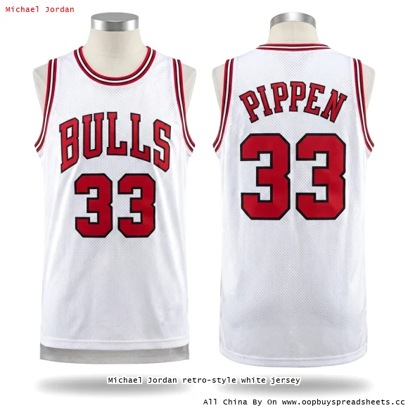 Michael Jordan retro-style white jersey