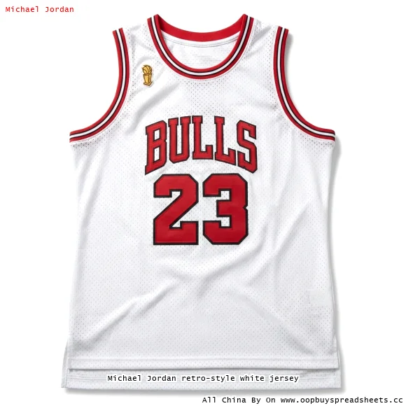 Michael Jordan retro-style white jersey
