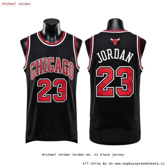 Michael Jordan Jordan No. 23 black jersey