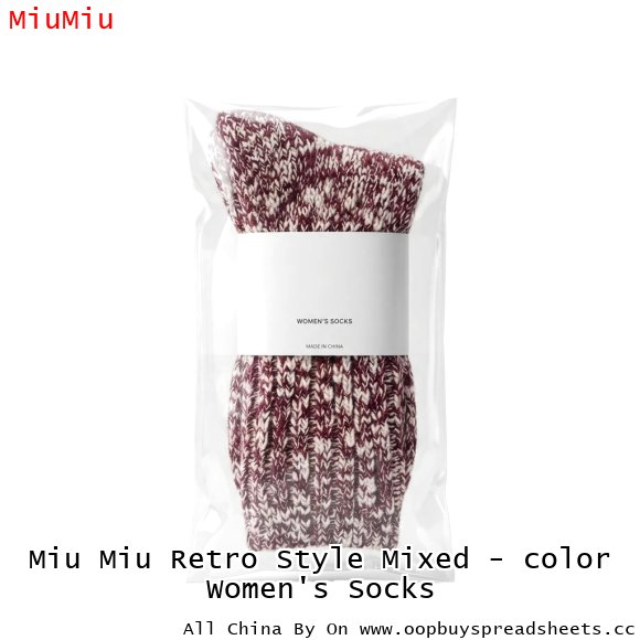 Miu Miu Retro Style Mixed - color Women's Socks