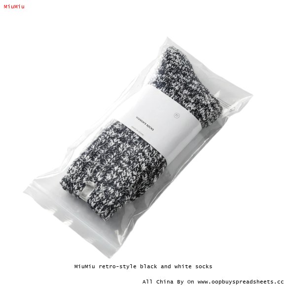 MiuMiu retro-style black and white socks