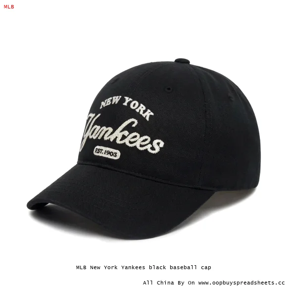 MLB New York Yankees black baseball cap