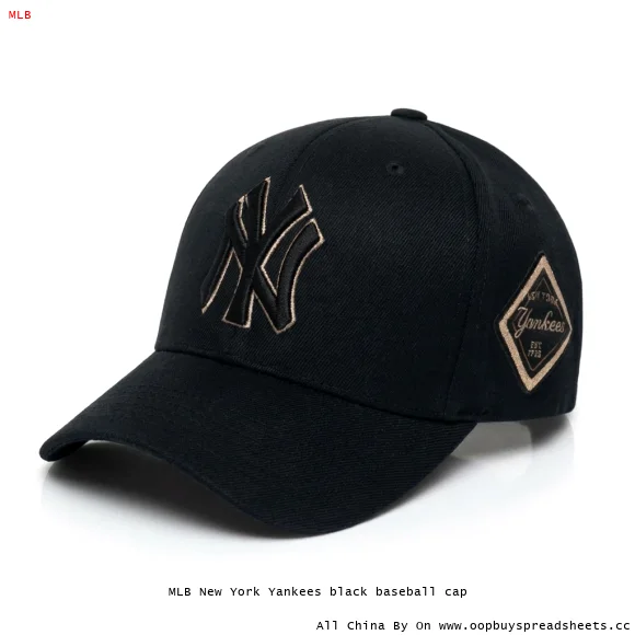 MLB New York Yankees black baseball cap