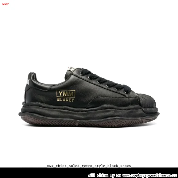MMY thick-soled retro-style black shoes