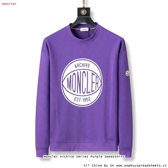 Moncler Archive Series Purple Sweatshirt
