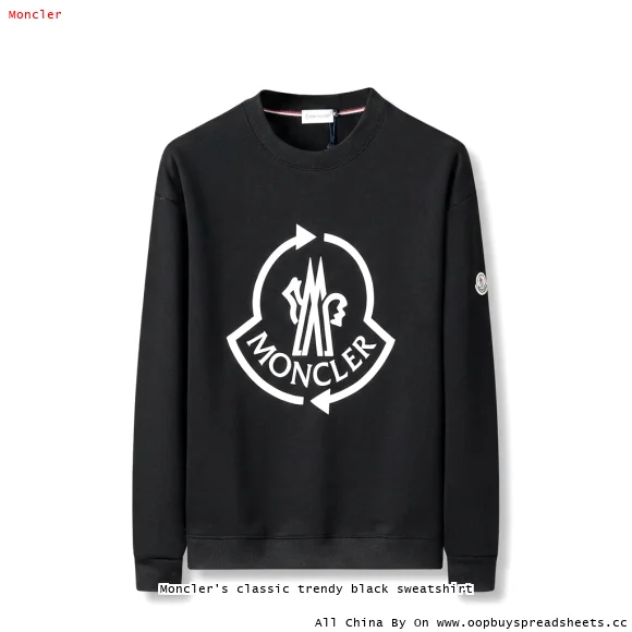 Moncler's classic trendy black sweatshirt