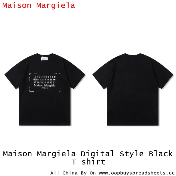 Maison Margiela Digital Style Black T-shirt
