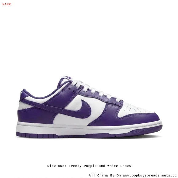 Nike Dunk Trendy Purple and White Shoes