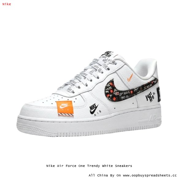 Nike Air Force One Trendy White Sneakers