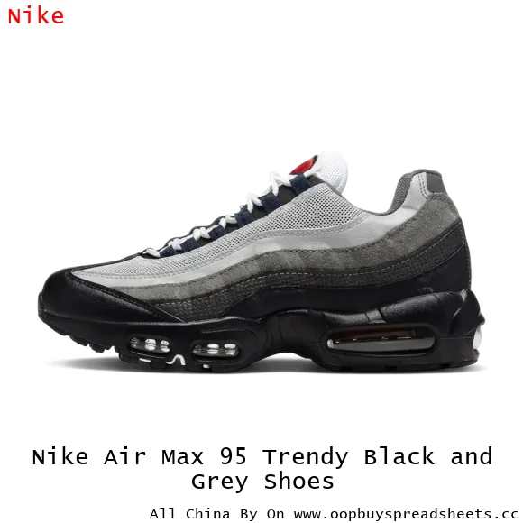 Nike Air Max 95 Trendy Black and Grey Shoes