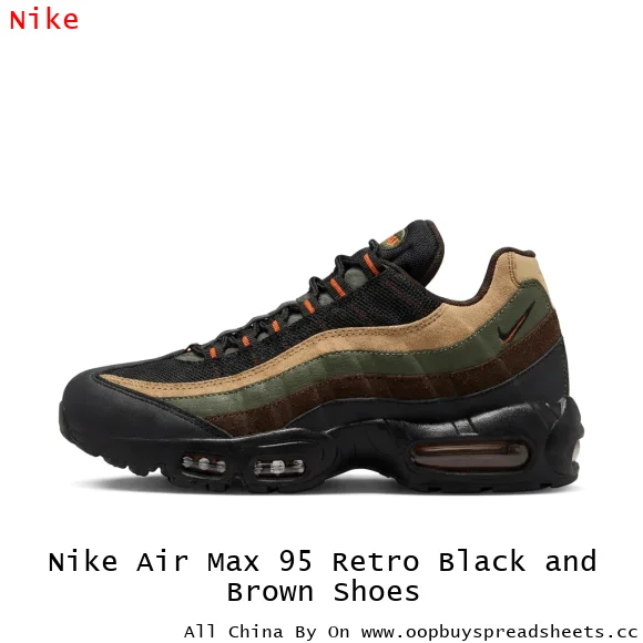 Nike Air Max 95 Retro Black and Brown Shoes