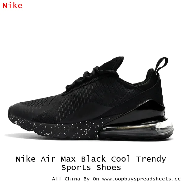 Nike Air Max Black Cool Trendy Sports Shoes