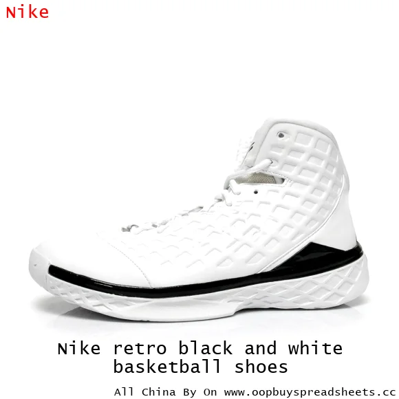 Nike retro black and white basketball shoes