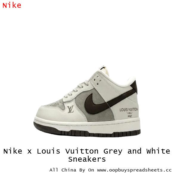 Nike x Louis Vuitton Grey and White Sneakers