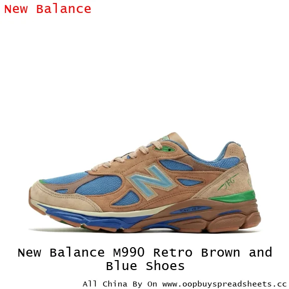New Balance M990 Retro Brown and Blue Shoes