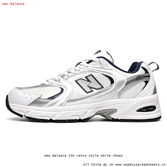 New Balance 530 retro style white shoes