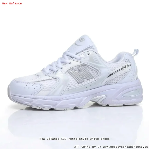 New Balance 530 retro-style white shoes