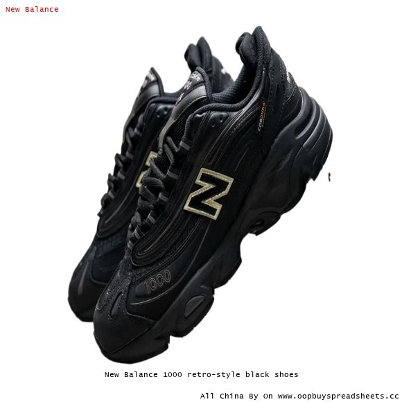 New Balance 1000 retro-style black shoes