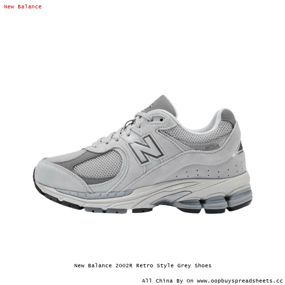 New Balance 2002R Retro Style Grey Shoes