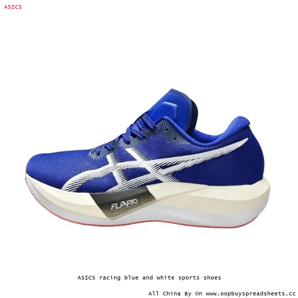 ASICS racing blue and white sports shoes