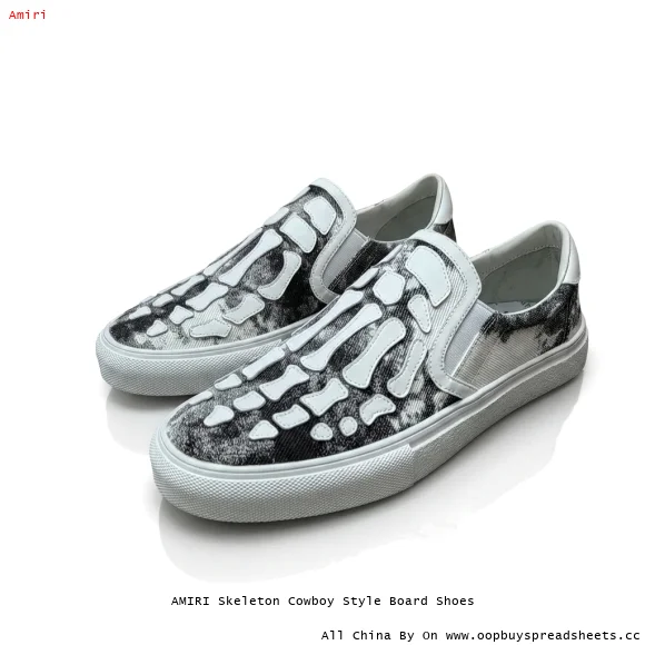 AMIRI Skeleton Cowboy Style Board Shoes