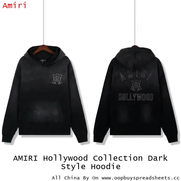 AMIRI Hollywood Collection Dark Style Hoodie