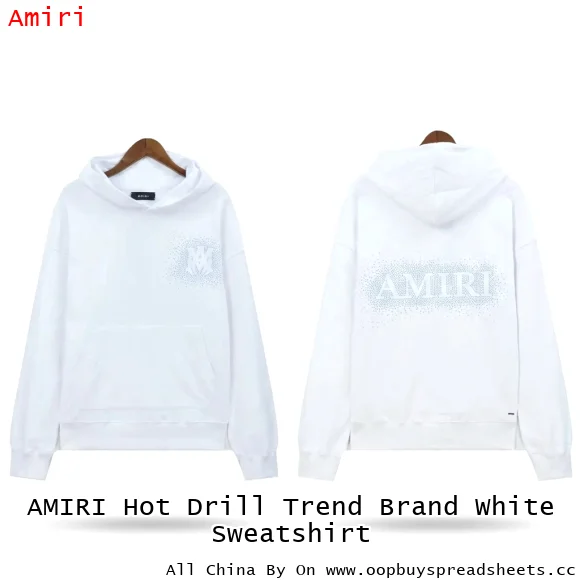 AMIRI Hot Drill Trend Brand White Sweatshirt